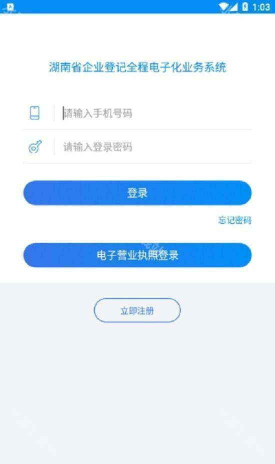 湖南企业登记全程电子化业务系统app