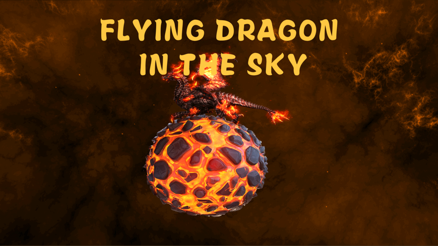 Flying dragon in the sky