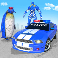 警察企鹅机器人汽车